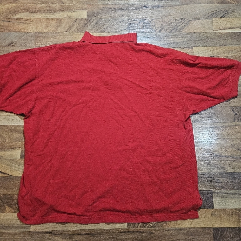 Vintage NBA Chicago Bulls Lee Sport Polo Shirt Mens Size XXL Red Short Sleeve - Picture 9 of 9